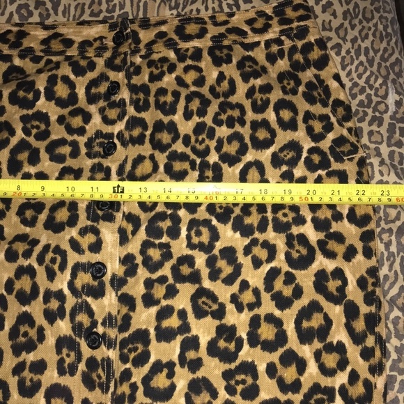 Ralph Lauren size 14 Leopard print, button down skirt with pockets Aragon print - Picture 11 of 13